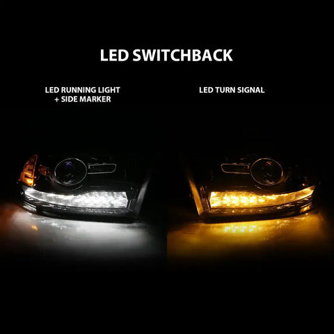 ANZO USA 111439 Headlight Assembly Halogen Bulb Projector Beam With Switchback Ram