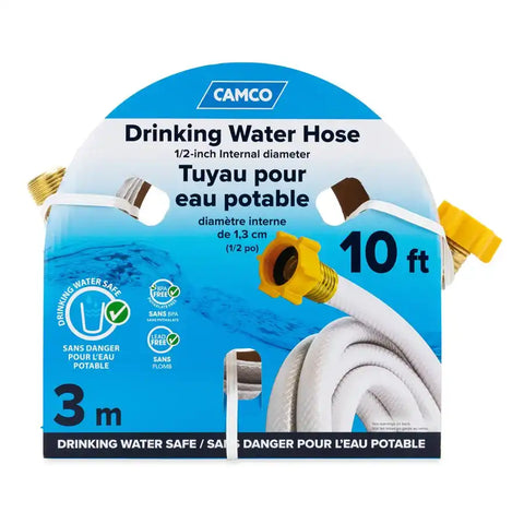 Camco 22743 Fresh Water Hose TastePURE  Not Heated 1/2 Inch Internal Diameter 10