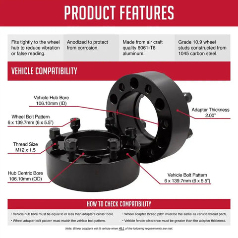 WHEEL ADAPTER 6061 BILLET ALUM