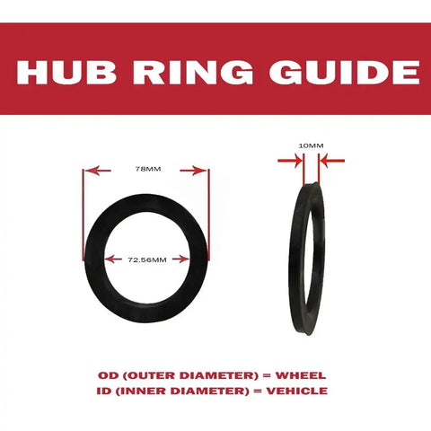REVOLUTION 78-7256 HUB RING  78MM OD  4 PACK