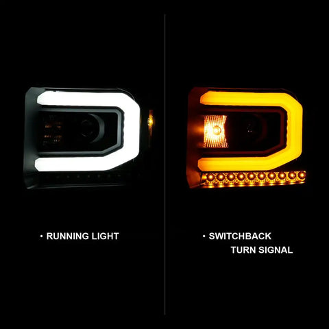 ANZO 111487 PROJECTOR HEADLIGHT SET; W/PLANK ST