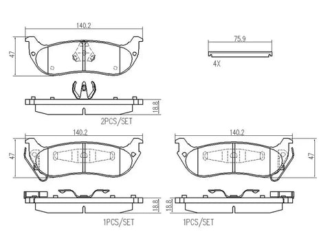 DISC BRAKE PAD SET
