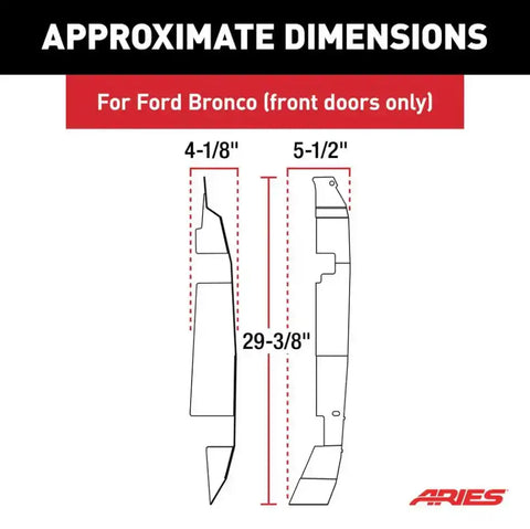 Aries 3500250 Door Hinge Protector For Use With Aries Tube Doors Black Steel 2 Pi