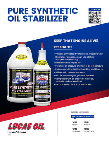 LUCAS OIL 10130 SYN HD OIL STABLZR QUART