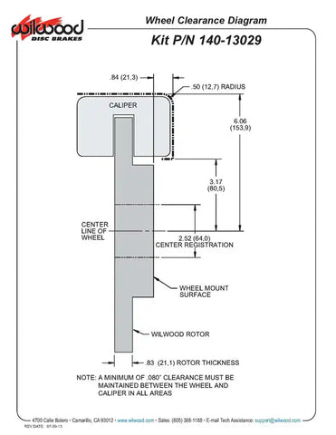 WILWOOD 140-13029-R DPHA FRNT CALIPR & PAD KT