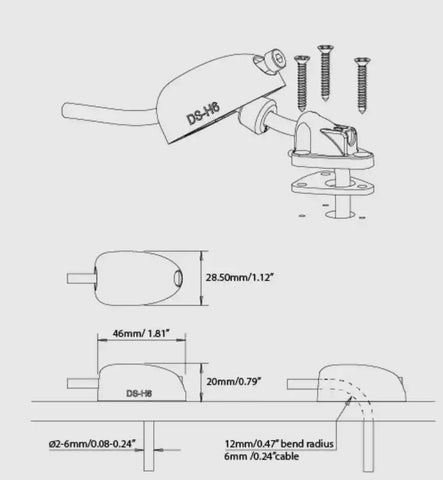 SCANSTRUT DS-H6 DS-H6 HORIZONTAL CABLE SEAL - GREY