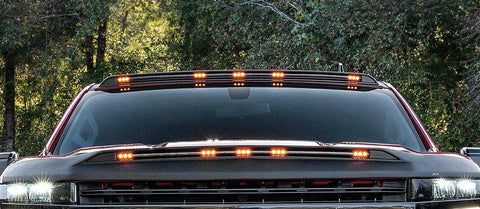 Auto Ventshade (AVS) 698096-UX - AeroCab Marker Light Color Match with five amber LED lights Ingot Silver