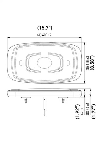 HELLA 014565411 L/BAR MINI-16INCH LED MV FXD AMB/WH