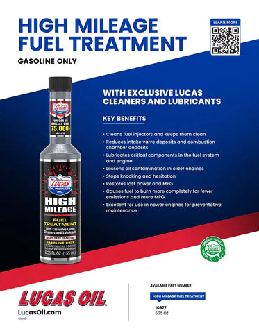 LUCAS OIL 10977 HIGH MILEAGE FUEL TREATME