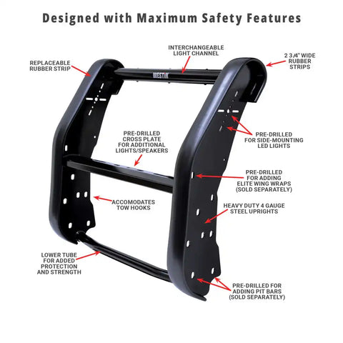 WESTIN 36-4045 PUSH BUMPER ELITE