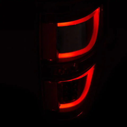 ANZO USA 311257 Tail Light Assembly LED Red/ Clear Lens Black Housing Set of 2