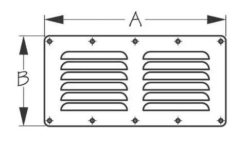 SEA DOG 331400-1 STAINLESS LOUVERED VENT 9-1/8'