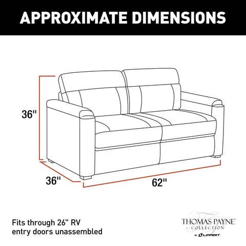 DESTINATION TRIFOLD SOFA 62'