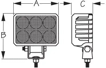 SEA DOG 405335-3 LED RECTANGULAR FLOODLGHT 1500