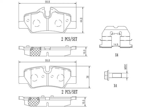 BREMBO P06090N DISC BRAKE PAD SET