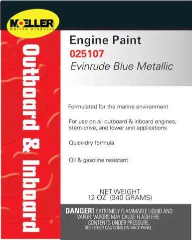 MOELLER 025107 EVINRUDE BLUE METALLIC