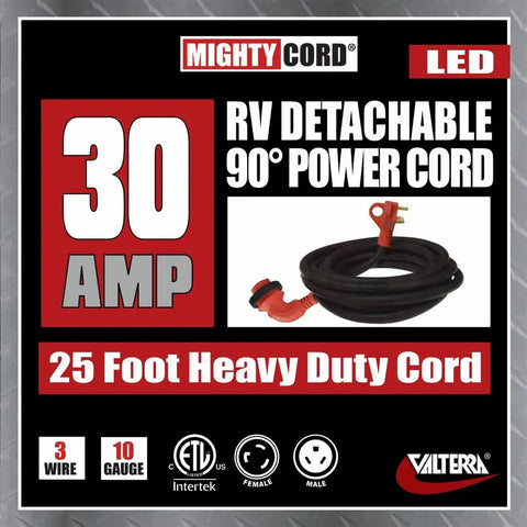 30A 90 DEG LED DETACH POW