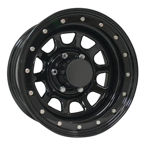 Pro Comp Steel Wheels 252-5165 Series 252 Gloss Black 15x10 5x4.5 3.75BS Offset -44mm Cap P/N 1330018