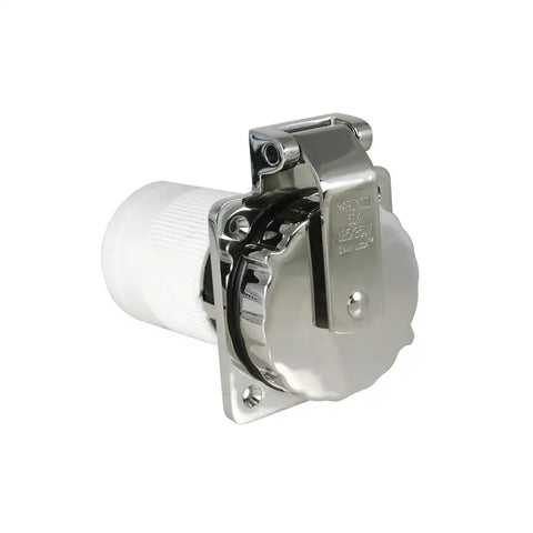 MARINCO 6373EL-BRV 50A STAINLESS INLET