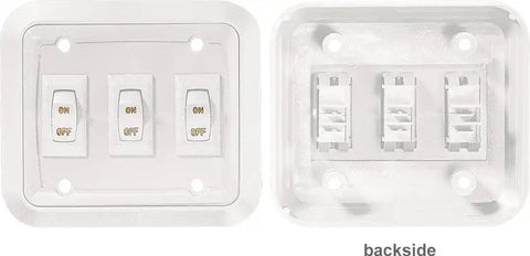 RV DESIGNER S661 WALLPLATESWITCH WHITE TRIPLE 3