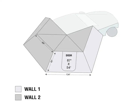 Overland Vehicle Systems 18229909 Awning Extension Panel; Nomadic Side Wall 1