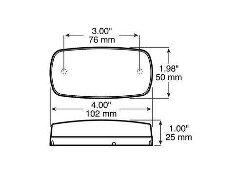 OVAL CLEARANCE LIGHT RED
