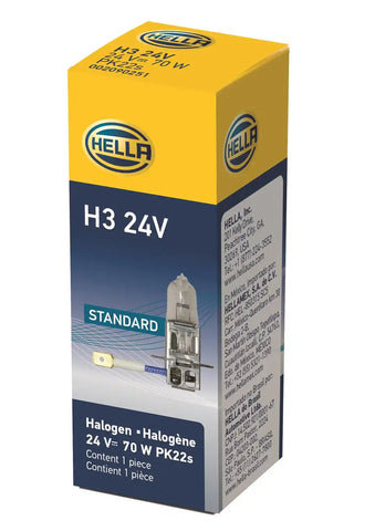 HELLA H3 24V BULB 24V 70W PK22S T3.25