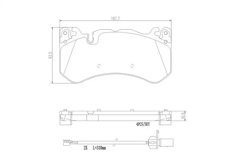 BREMBO P50127N DISC BRAKE PAD SET