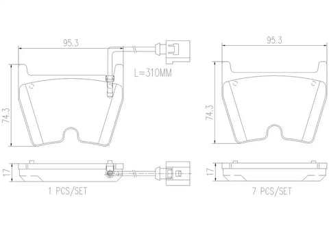 BREMBO P85152N DISC BRAKE PAD SET