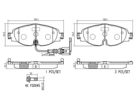 DISC BRAKE PAD SET
