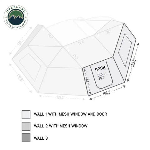 NOMADIC AWNING 270 - SIDE WALL 1 WI