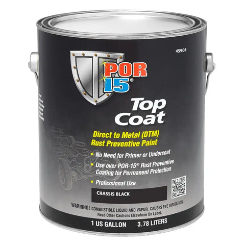POR 15 45901 TOP COAT CHASSIS BLACK - GALLON
