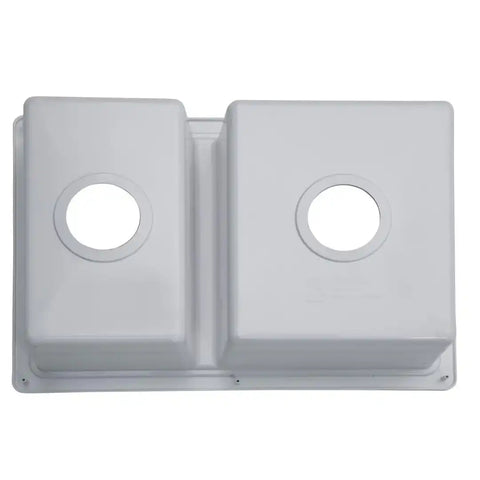 25' X 17' DOUBLE BOWL SINK - WHITE
