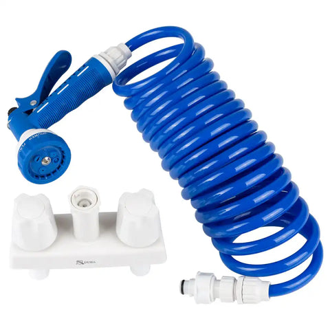 DURA FAUCET DF-SA186-WT EXT SPRAY FAUCET WH/BLU