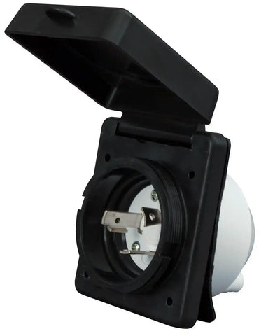 30A INLET  BLACK  CARDED