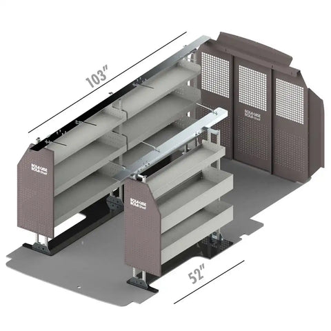 ROLACASE RSLLRBA- FTL148 VAN SHELVING BASIC BIN PACKAGE