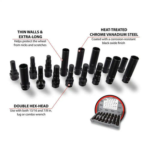 LOCKING LUG NUT MASTER KEY SET