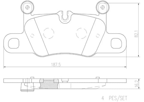 BREMBO P65031N DISC BRAKE PAD SET