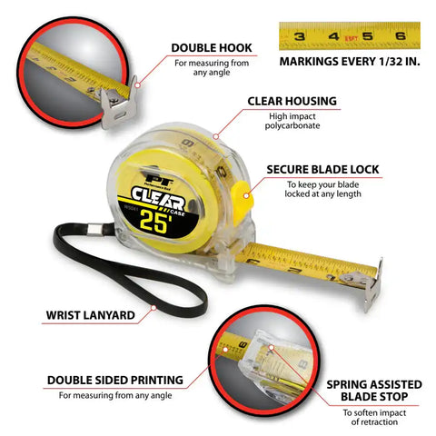 25' CLEAR TAPE MEASURE