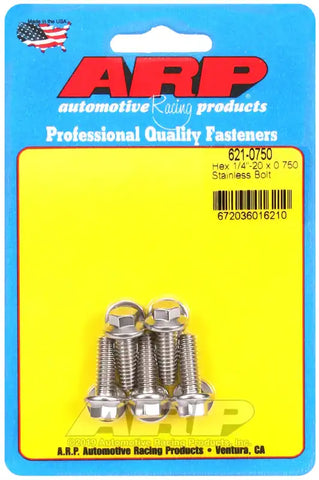 ARP Auto Racing 621-0750 Bolt Standard Bolt 1/4 Inch - 20 Thread Size 0.750 Inch U