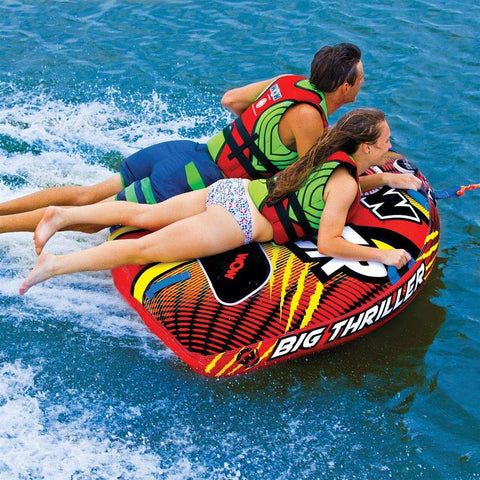 World of Watersports 18-1010 Towable Tube 1 To 2 Riders Capacity Multi-Color