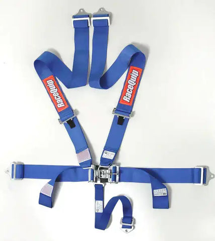 RACEQUIP 711021 L & L 5PT HARNESS SET BLU