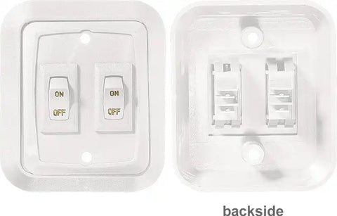 RV DESIGNER S657 WALLPLATESWITCH WHITE DOUBLE 3