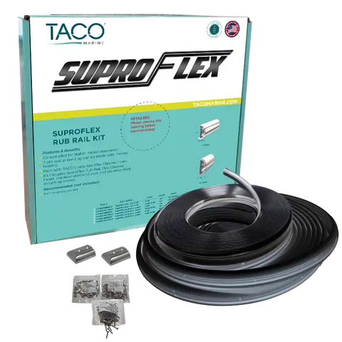 TACO METALS V11-9960BBK60-2 SUPRO-FLEX RUB RAIL KIT BLACK W/FL