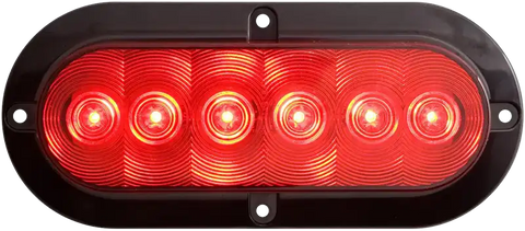 6 LED S/T/T;FLANGE/SURFACE;6IN;RED;