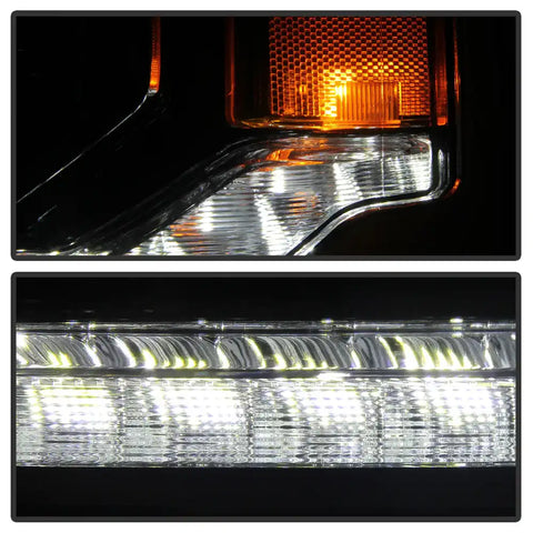 Spyder Automotive 9049729 Headlight Assembly OE Beam Clear Lens With Amber Reflecto