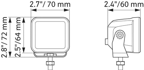 HELLA 358176801 BLACK SERIES 2.7INCH LED CUBE KIT F