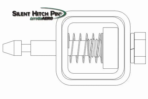 LETS GO AERO SHP359 SILENT HITCH PIN FOR 2.0IN HITCH W