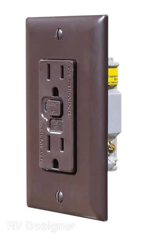DUAL GFCI OUTLET-BROWN