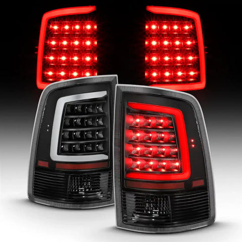 ANZO USA 311318 Tail Light Assembly LED Clear Lens With Red Reflectors Black Housi
